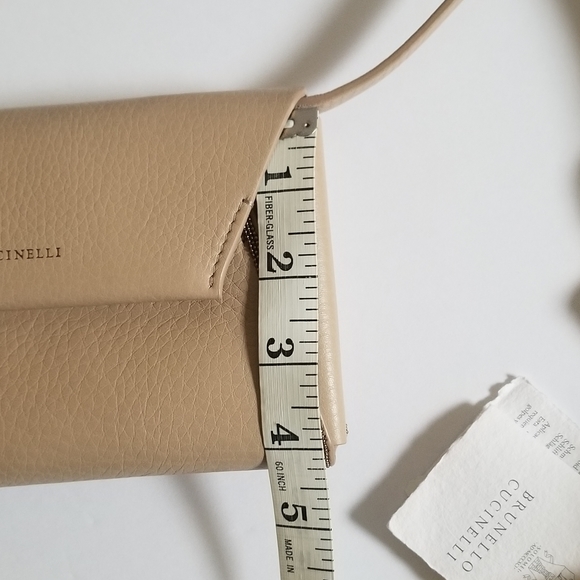 Brunello Cucinelli Leather Wallet-On-Strap Sand - Picture 14 of 16